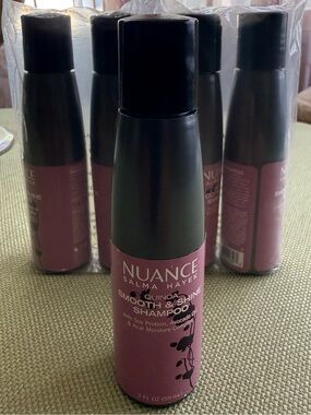 🌞 4/$20 Nuance by Salma Hayek Quinoa Smooth & Shine Shampoo, 4-Pack, 2 Fl oz ea.